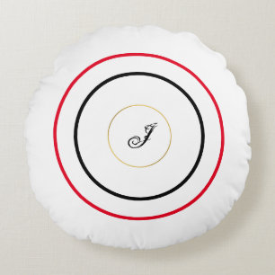 Cojín Redondo Sencillo logo de personalizado minimalista elegant