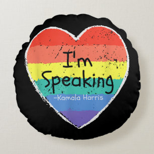 Cojín Redondo Señora Vicepresidenta Hablo Kamala Harris gi