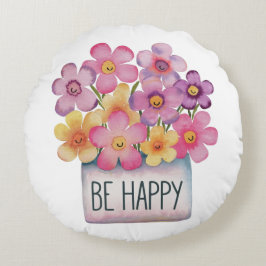 Cojín Redondo Ser feliz