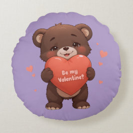 Cojín Redondo ¿Ser mi Valentine?