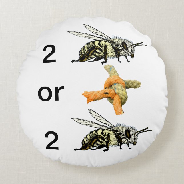 Cojín Redondo Ser o no ser (Anverso)