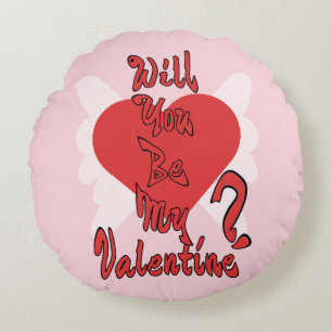 Cojín Redondo ¿Serás mi San Valentín?