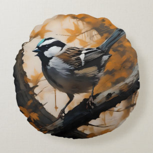 Cojín Redondo Serenade de un Robin en el Cañón,