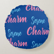 Serene Charm Round Pillow