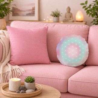 Cojín Redondo serenity flower of life