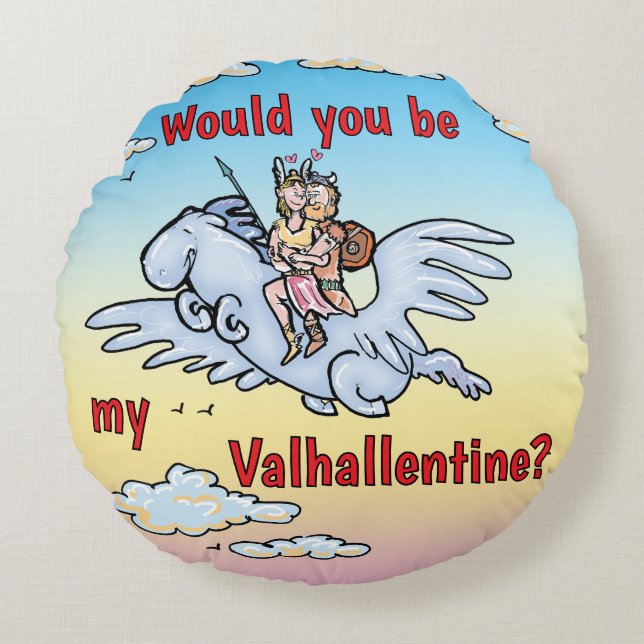 Cojín Redondo Serías mi Valhallentine (Anverso)