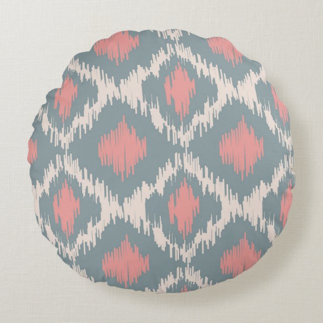 Cojín Redondo Serie Ikat (Anverso)