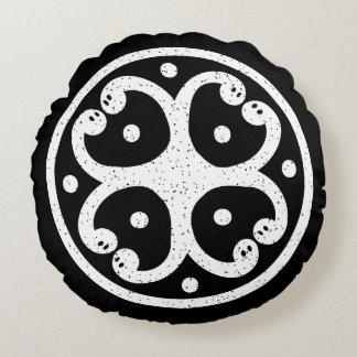 Cojín Redondo Serpientes nórdicas tribales celtas