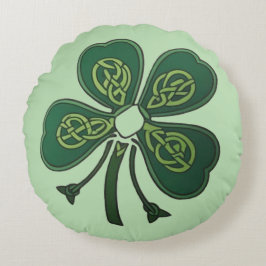 Cojín Redondo Shamrock verde 2025