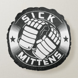 Cojín Redondo Sick Mittens Hockey Hockey Throw Cushion