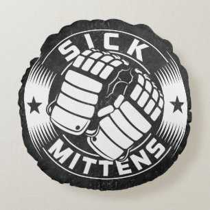 Cojín Redondo Sick Mittens Hockey Hockey Throw Cushion