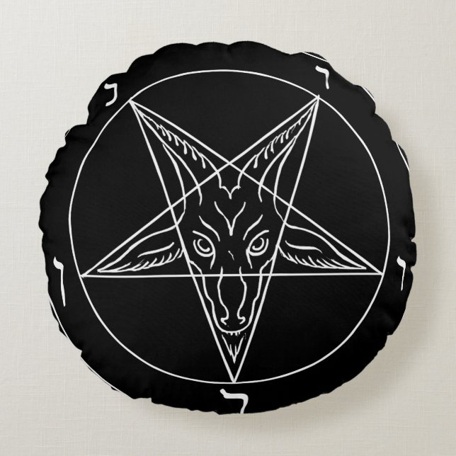 Cojín Redondo Sigil of Baphomet (Anverso)
