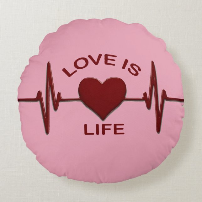 Cojín Redondo Sign of love (Anverso)