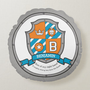 Cojín Redondo Significado del nombre Benjamin letra B escudo her
