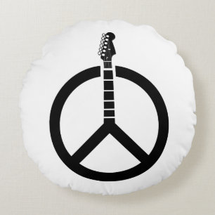 Cojín Redondo Signo de Paz de la Guitarra