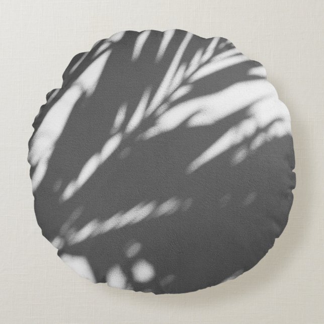Cojín Redondo Silhouette de la palmera (Anverso)