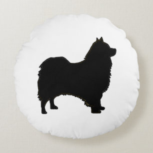 Cojín Redondo Silo islandés black.png del perro pastor