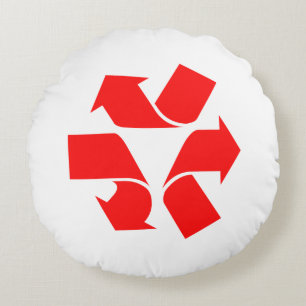 Cojín Redondo Símbolo de no reciclaje