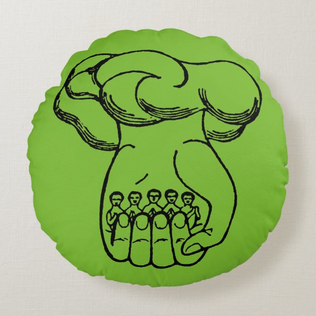 Cojín Redondo Símbolo: Mano divina (Anverso)