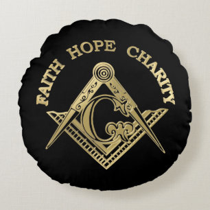 Cojín Redondo Símbolo masónico