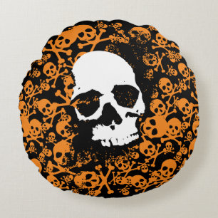 Cojín Redondo Simetría inquietante: una serie vibrante de humano