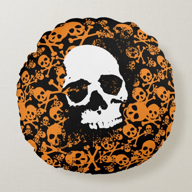 Cojín Redondo Simetría inquietante: una serie vibrante de humano (Anverso)