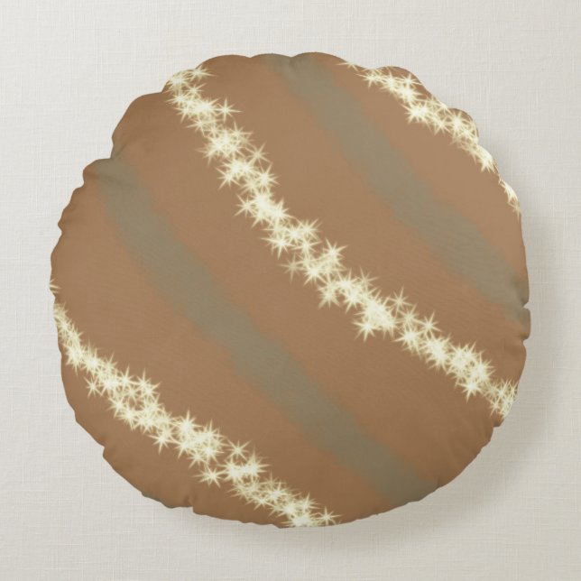 Cojín Redondo Simple y mínimo añadir tu purpurina de texto de fo (Anverso)