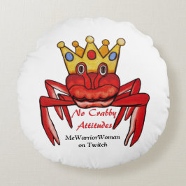 Cojín Redondo Sin actitud de cangrejo, meWarriorWoman en Twitch