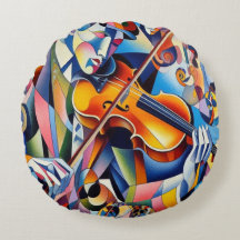 Sinfonía Vibrante: Arte Abstracto de Violinista