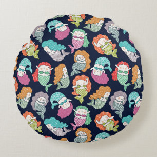 Cojín Redondo Sirenas: un modelo caprichoso y sin costuras.