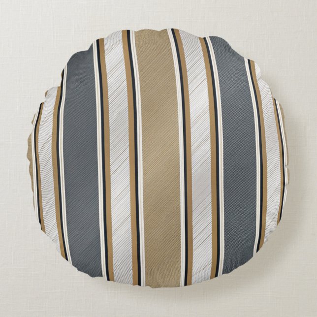 Cojín Redondo Sleek and Modern Stripe Pattern (Anverso)