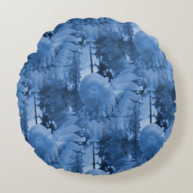 Cojín Redondo Snow flowers..... (Anverso)