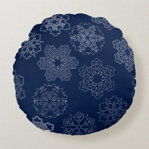 Cojín Redondo Snowflake