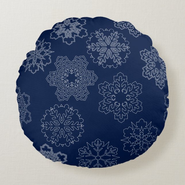Cojín Redondo Snowflake (Anverso)