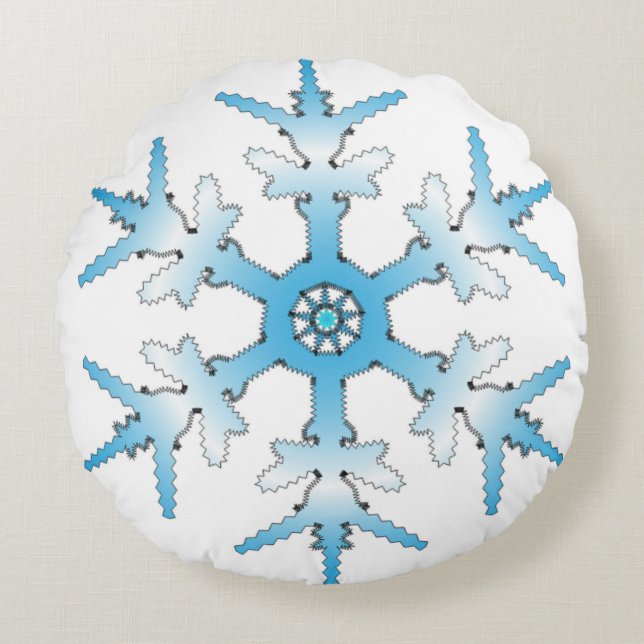 COJÍN REDONDO SNOWFLAKE (Anverso)