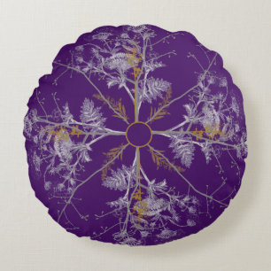 Cojín Redondo Snowflake hecho de árbol