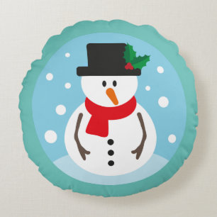 Cojín Redondo Snowman