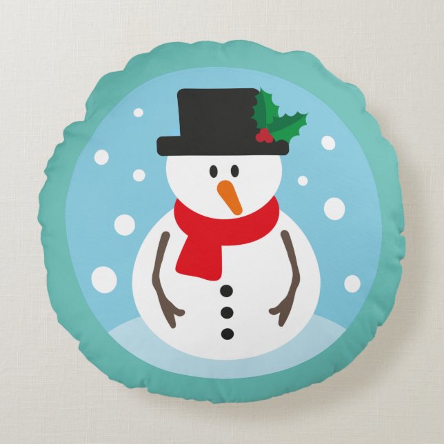 Cojín Redondo Snowman (Anverso)