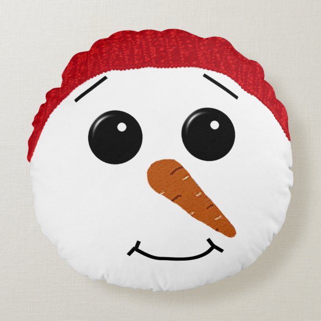 Cojín Redondo Snowman Pillow (Anverso)