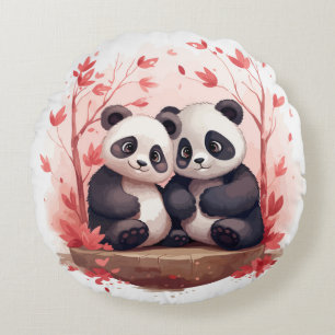 Cojín Redondo So Happy Together Panda par