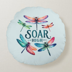 Cojín Redondo Soar alto - Dragonfly artístico