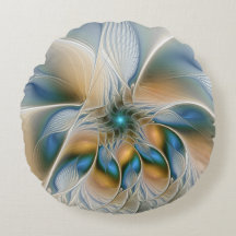 Soaring, Abstract Fantasy Fractal Art With Blue