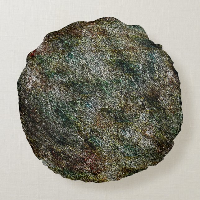 Cojín Redondo Sobras de tinta spray da cabine de pintura (Reverso)