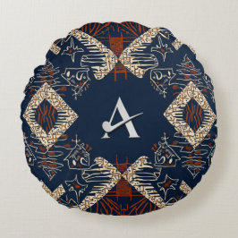 Cojín Redondo Sofisticada isla caribeña africana de lujo