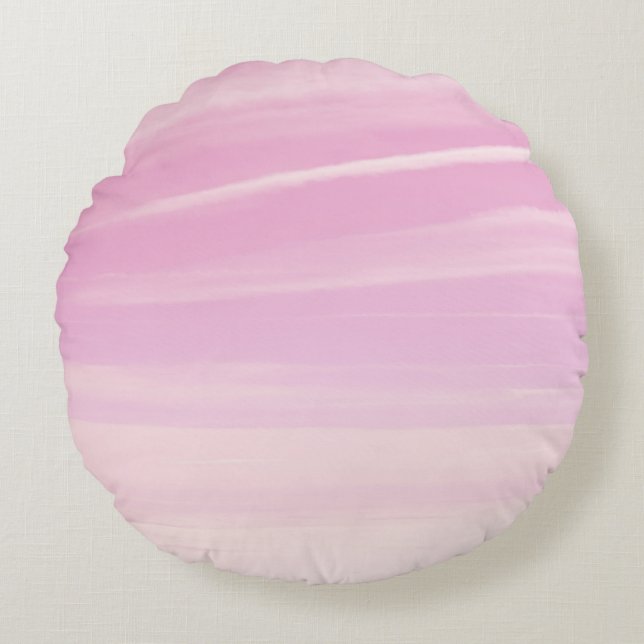 Cojín Redondo Soft Blush Pink Sky Dream 1 (Anverso)