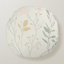 Soft Botanical Pillow – Minimal Pastel Floral