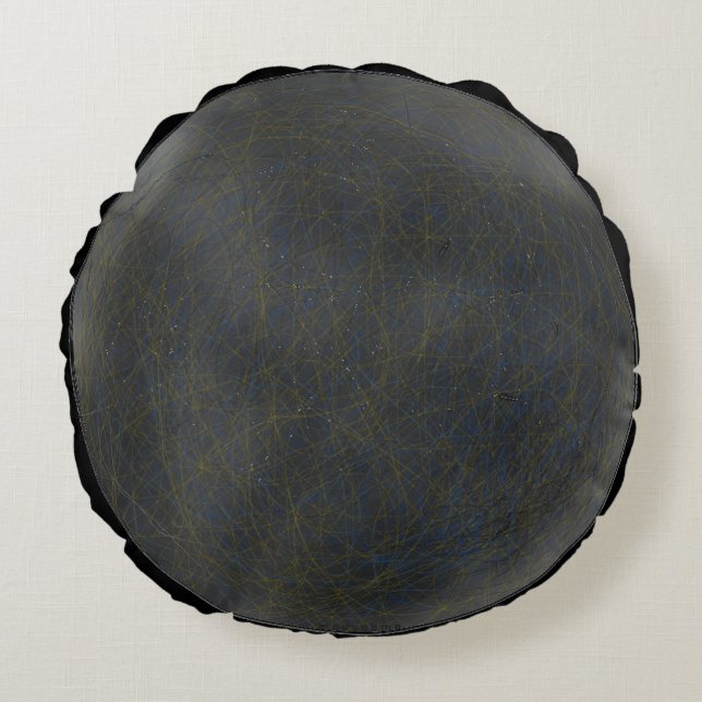 Cojín Redondo Sol Negro  (Anverso)