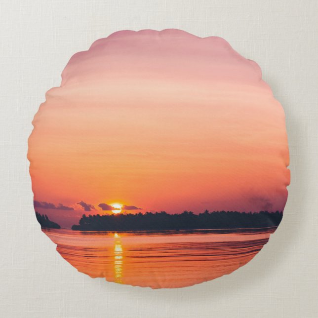 COJÍN REDONDO SOL SOBRE HORIZONTE (Anverso)