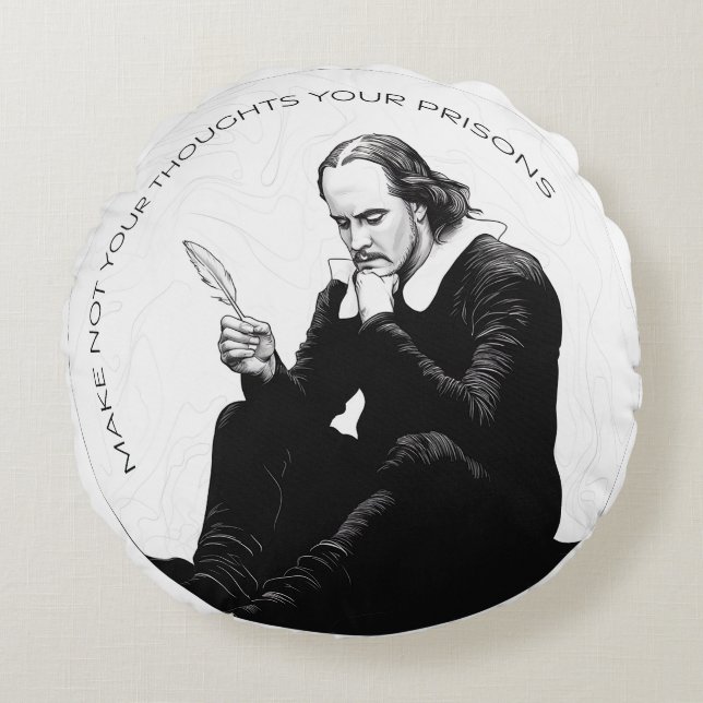 Cojín Redondo Solace Contemplativo: Meditación simple y elegante (Anverso)