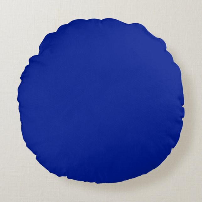 Cojín Redondo Solid plain Egyptian blue (Anverso)